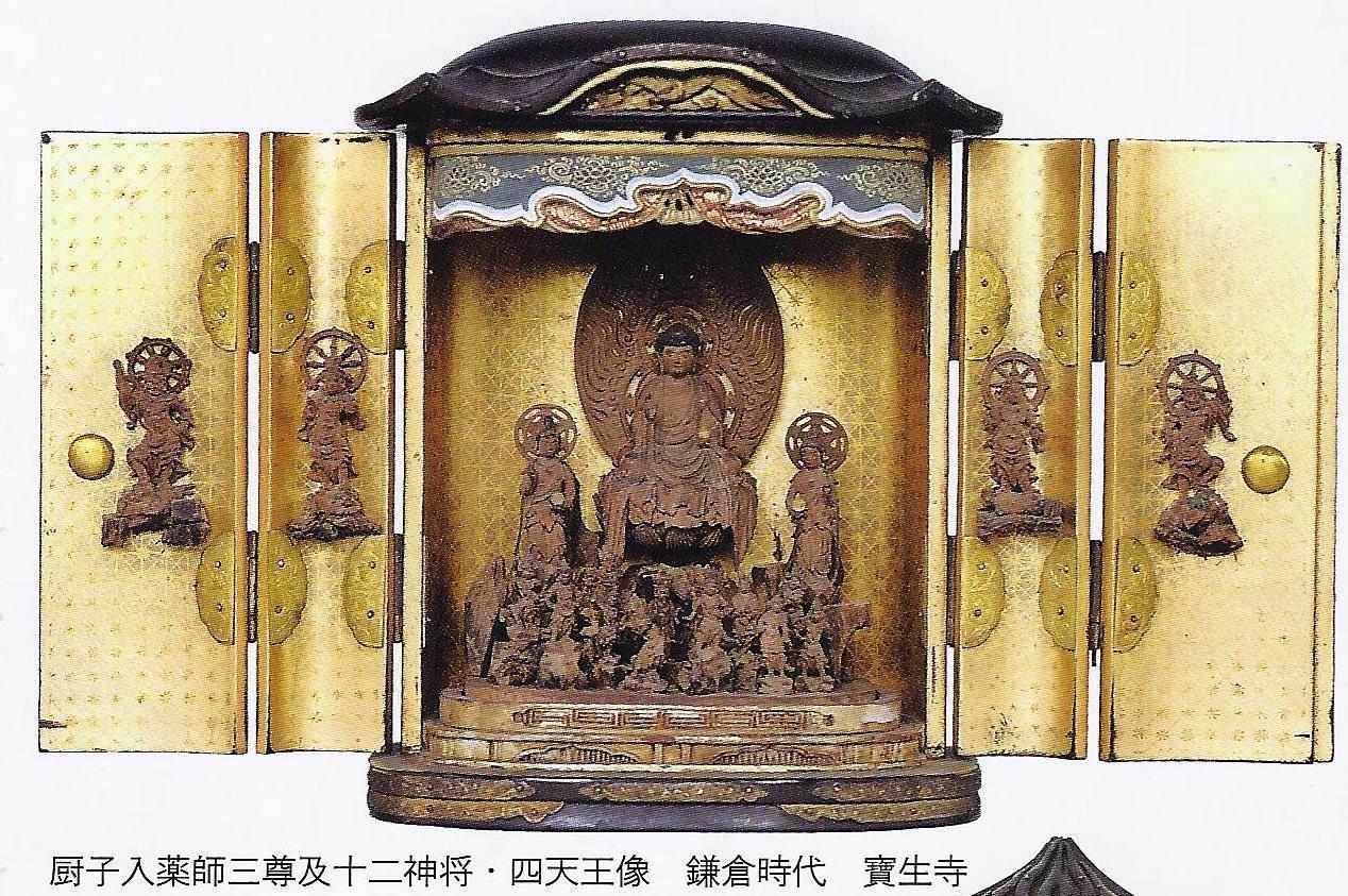 逸品【護法大魔王尊 荼枳尼天 双頭宝珠巳神】大型厨子 神像 仏像
